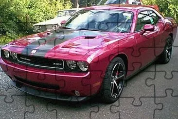 Fuchsia Dodge Challenger jigsaw puzzle