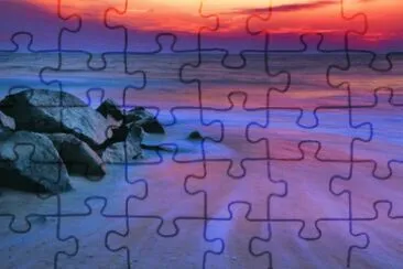 sunset on Delaware Bay jigsaw puzzle
