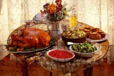 thanksgiving dinner jigsaw puzzle