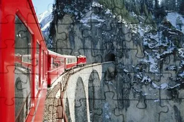 train in Alps