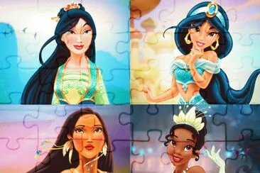 Mulan Jasmine Pocahontas Tiana jigsaw puzzle