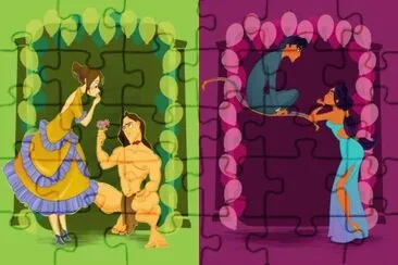Jane Tarzan / Aladdin Jasmine jigsaw puzzle