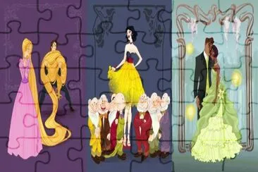 Rapunzel Flynn / SnowWhite Dwarfs / Naveen Tiana jigsaw puzzle