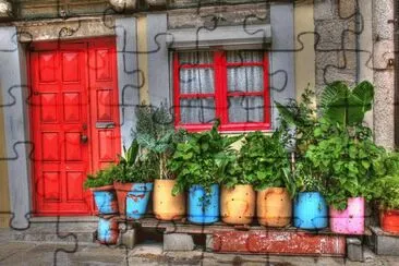 colorful pots jigsaw puzzle