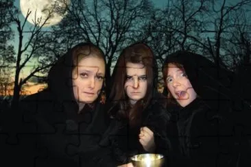 present day witch family jigsaw puzzle