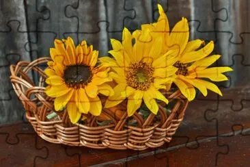 Baskets of sunflowers jigsaw puzzle