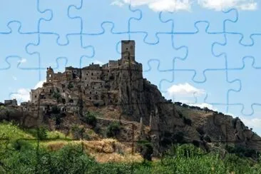 abandoned medieval town Craco, Italy