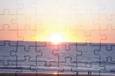 coucher de soleil sur la plage