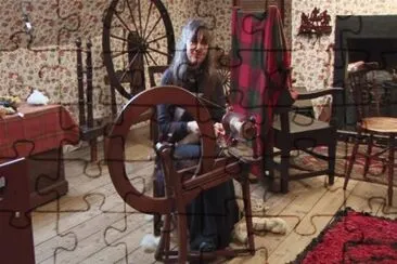 spinning with a spinning wheel jigsaw puzzle