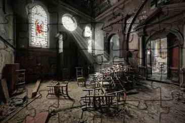 chapel in abandoned monastery jigsaw puzzle