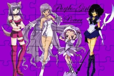 Purple Girl Power-Anime Art