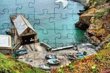 Lizard lifeboat house Cornwall jigsaw puzzle
