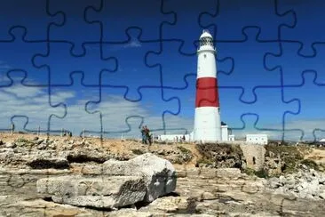 lighthouse blue jigsaw puzzle