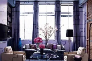 Calming Purple Sitting Room