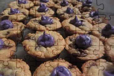 Purple Tipped Chocolate Chip Cupcakes jigsaw puzzle