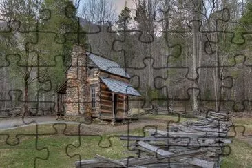 John Oliver cabin jigsaw puzzle