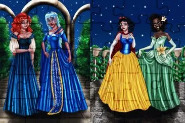 Kida Merida SnowWhite Tiana