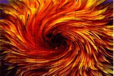 Red flower swirl