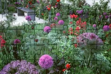 Lush Flower Garden jigsaw puzzle