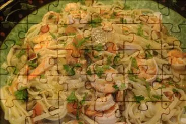 shrimp with pasta jigsaw puzzle