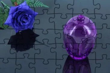 Reflecting Perfume Bottle and Rose jigsaw puzzle