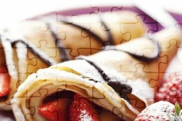 crepes and berries