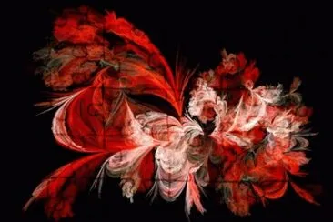 פאזל של red and white fractal