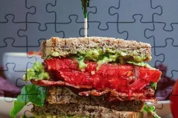 tomato avocado club sandwich jigsaw puzzle