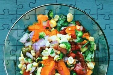 tomato corn salsa jigsaw puzzle