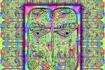 פאזל של dragonfly colours