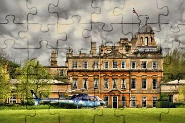 helicopter at Badminton House