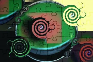 green jigsaw puzzle