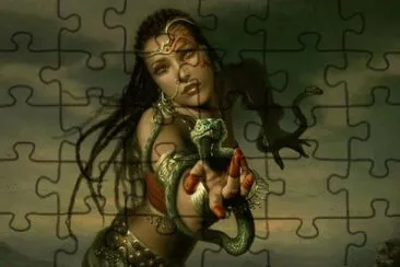 reina de las serpientes jigsaw puzzle