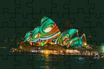 Sydney Opera House light show