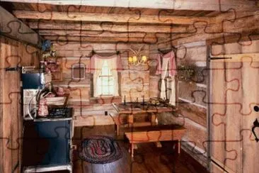 log cabine kitchen