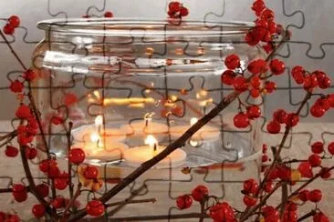 bittersweet and floating votives