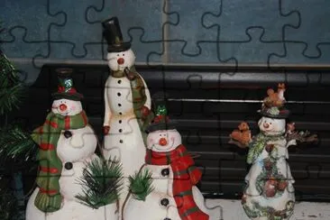 Group of snowmen