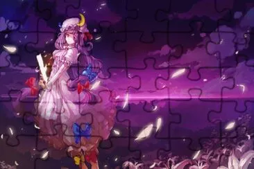 Purple Anime Girl jigsaw puzzle
