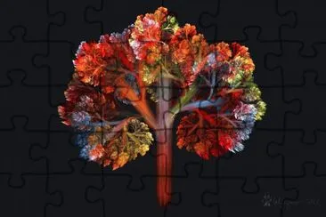 fall fractal jigsaw puzzle