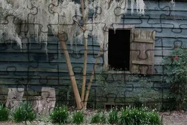old blue cabin jigsaw puzzle