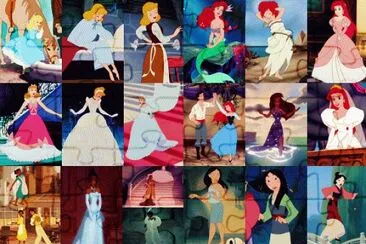 Cinderella Ariel Tiana Mulan jigsaw puzzle