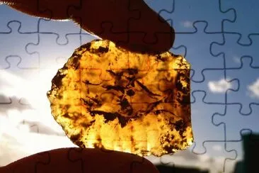 ancient carved amber jigsaw puzzle