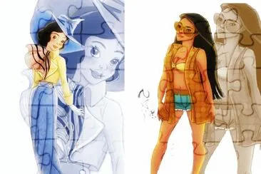 SnowWhite Pocahontas jigsaw puzzle