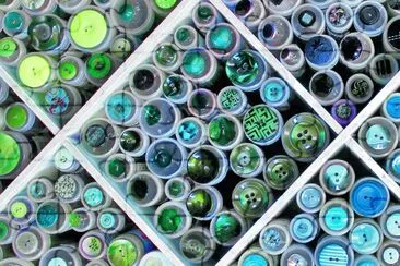 blue and green buttons jigsaw puzzle