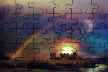 sun moon and the rainbow castle jigsaw puzzle