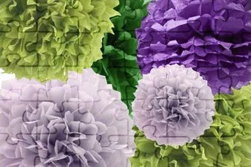 Tissue Paper Pom Poms-Decorations