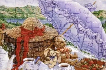 פאזל של A Beary Purple Picnic-Art