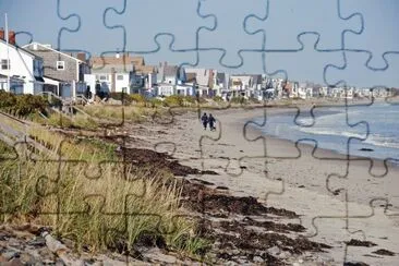 Walking on the beach jigsaw puzzle
