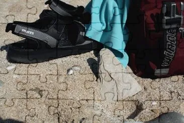 spiaggia e zaino jigsaw puzzle