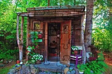 פאזל של Rustic bathroom